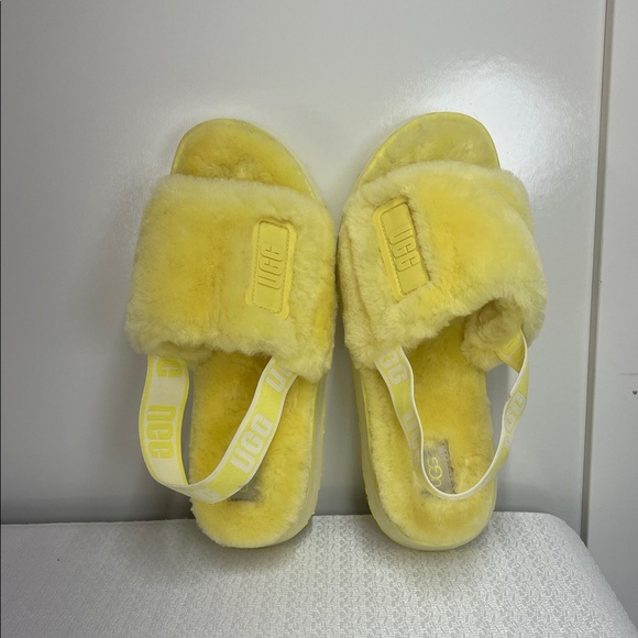 UGG Shoes - UGG Disco Slides In Margarita Yellow Platform Slippers New Without Box Size 11